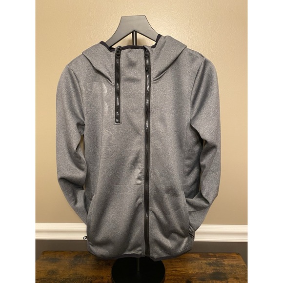 BENCH MULTIPURPOSE CITY CLOTHING MENS SIZE M GRAY LINED FULL ZIP HOOD JACKET - Picture 3 of 6